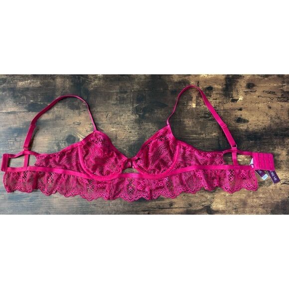 Adore me Odette Unlined Lace Bra Bal- Persnred  Size 36 C NWT - Picture 1 of 5